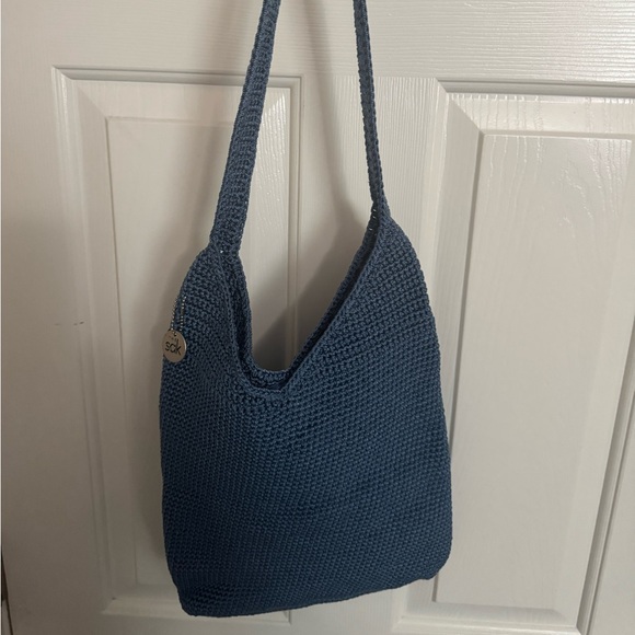 Handbags - Stylish Blue Knit Shoulder Bag